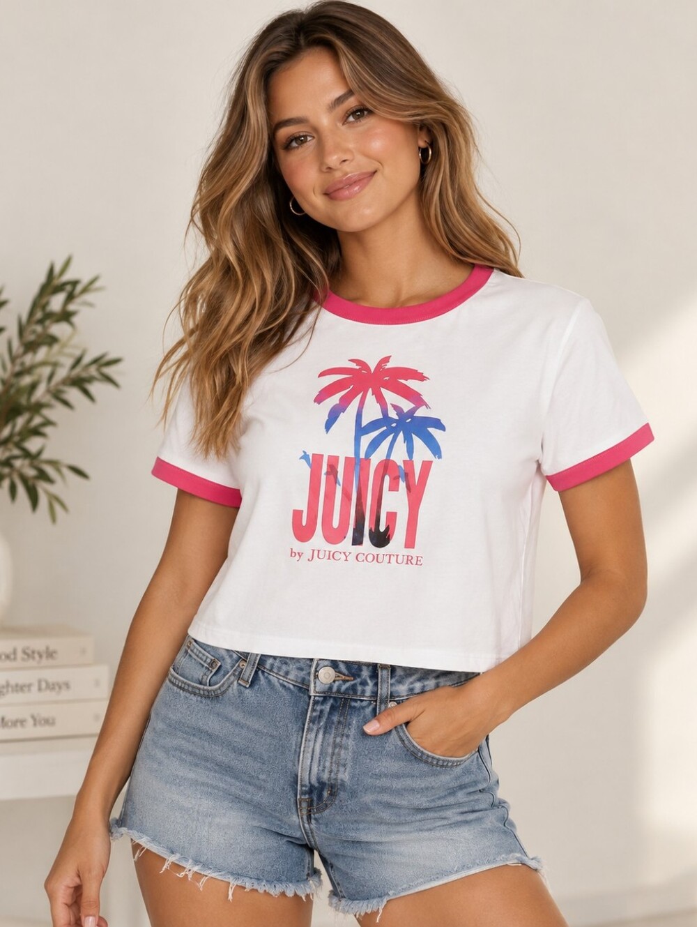 Juicy Couture Juicy by Juicy Couture Ringer Tee — Medium — New Without Tags